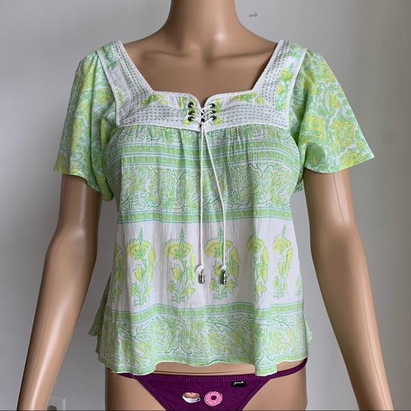 Free people floral neon square top - Picture 3 of 8